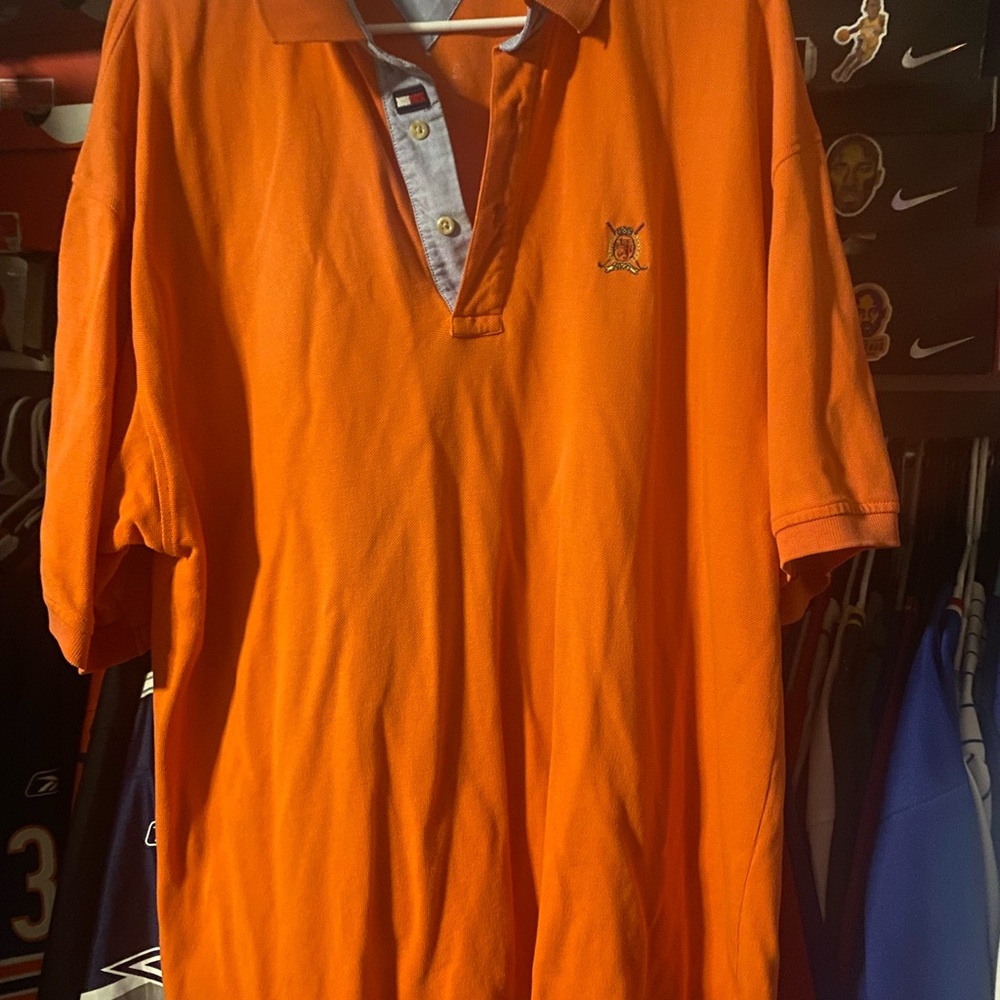 Tommy Hilfiger Men's Orange PineIsle Polo Golf Shirt